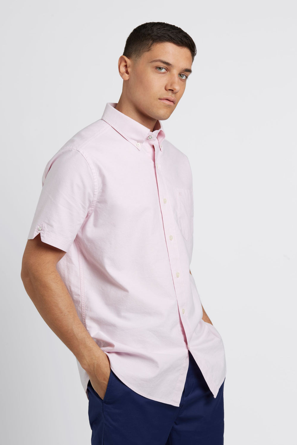 Chemises Ben Sherman Short Sleeve Brighton Oxford Organic Rose | XJD-44295942